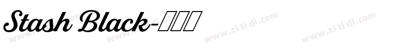 Stash Black字体转换